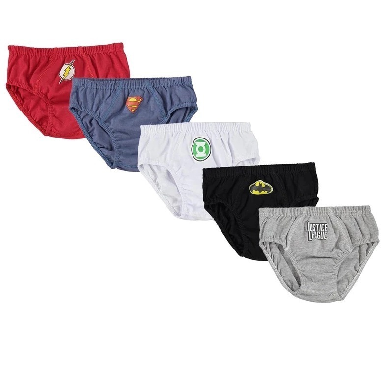 Kit 12 Cueca Slip Infantil Super-Heróis Ou Estampas Coloridas Super Macia