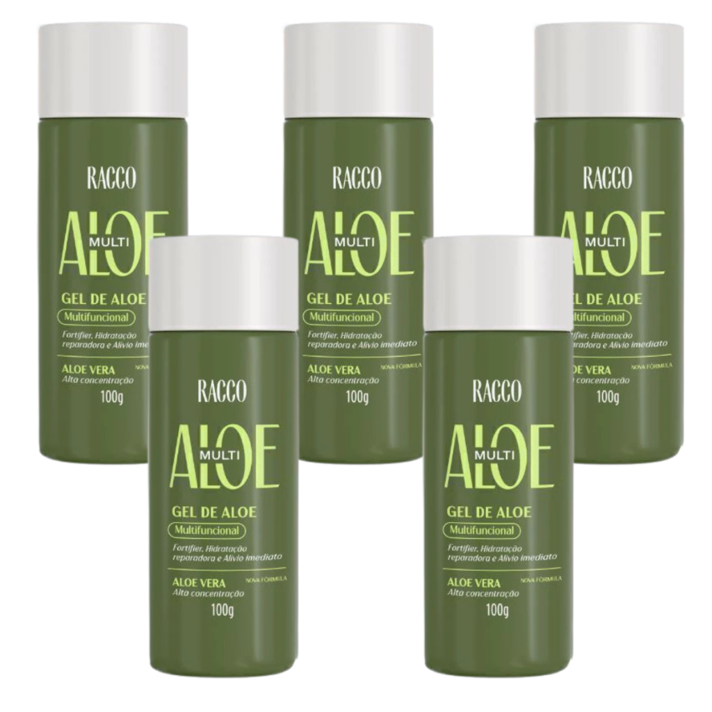 Kit 5x Gel De Aloe Vera Fortifier Multi Aloe Racco