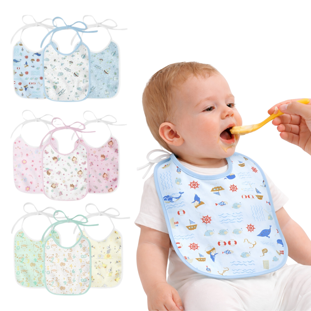 3und Babador Plastificado Estampado Alimentacao Bebe 21x19cm