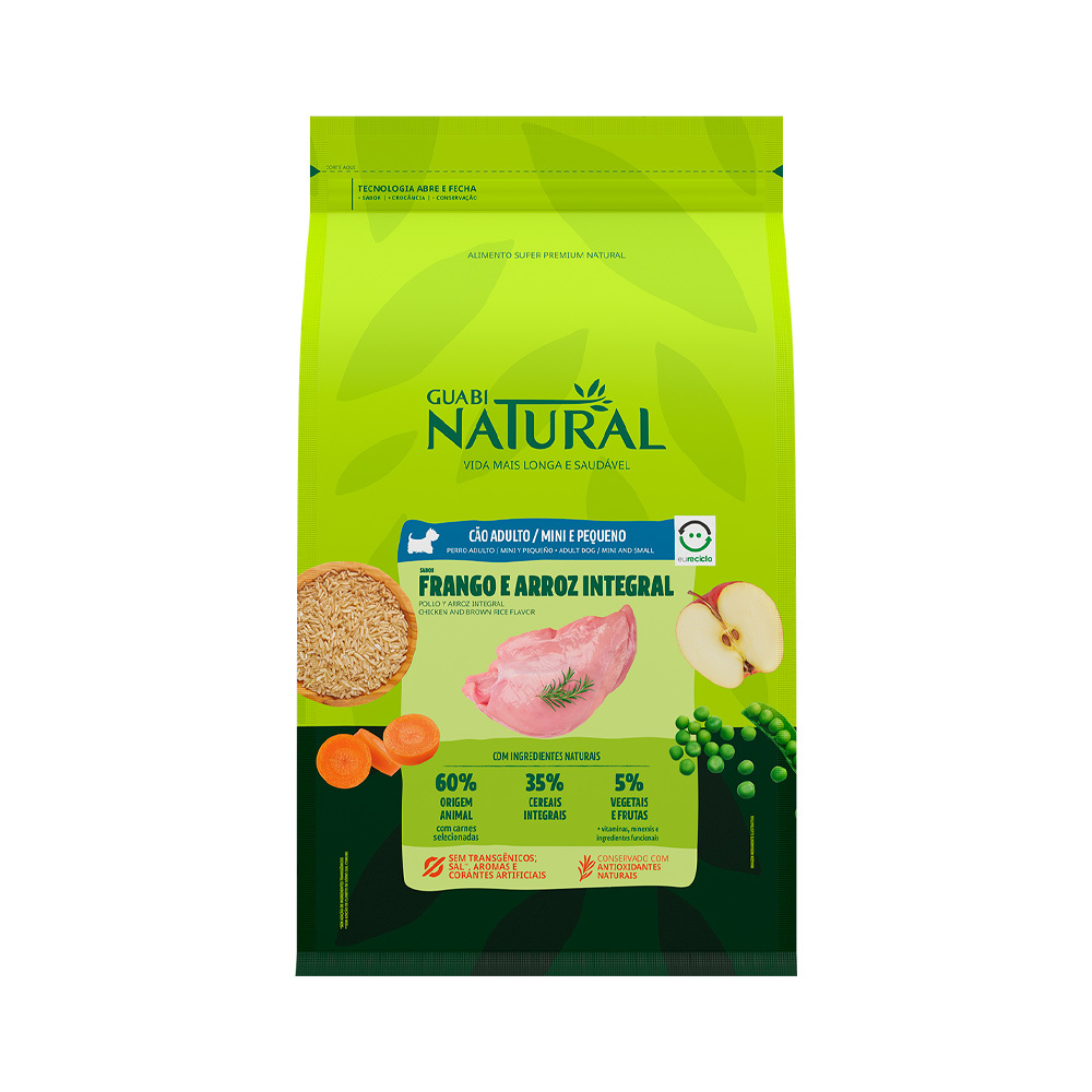 Ração Guabi Natural Cães Adultos Mini e Pequeno Frango 10,1kg