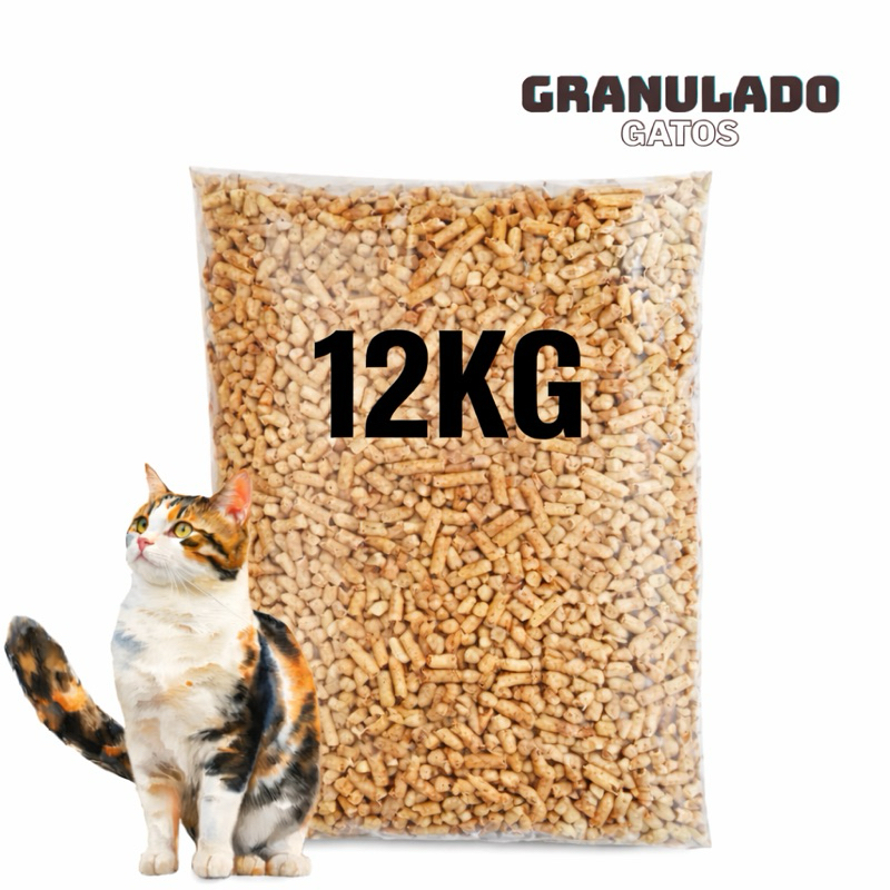 Granulado para Gato Premium 12kg Areia Higiênica Alta Absorção