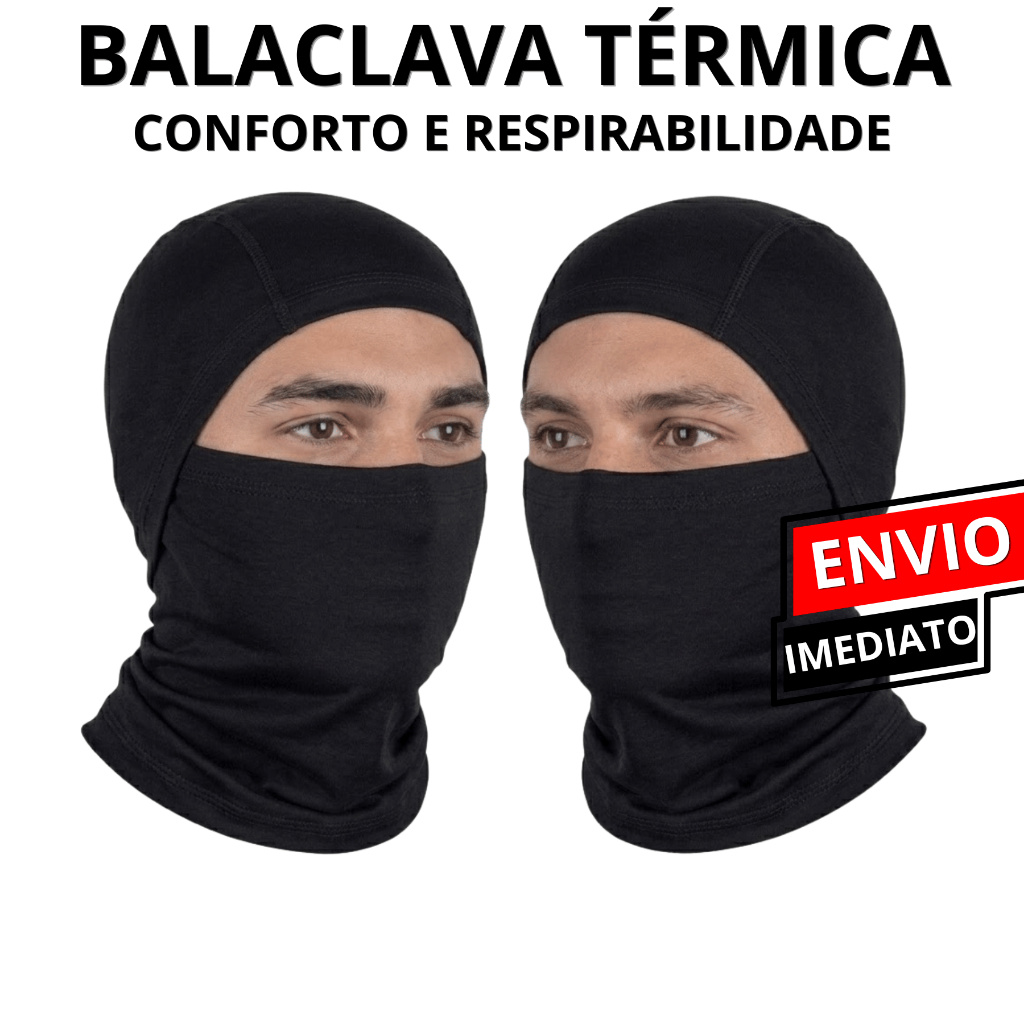 Balaclava Térmica Unissex Inverno Proteção Frio Sol Moto Ciclismo 1 2 ou 3 Unidades