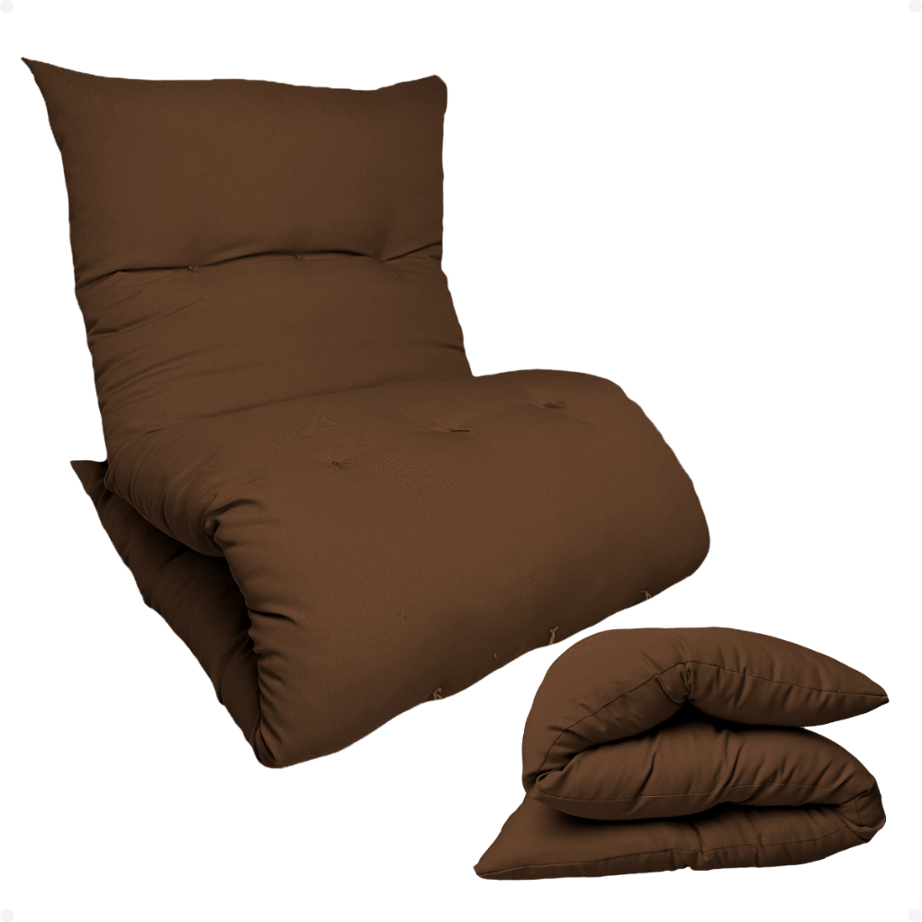 Colchonete Futon Colchão 170x60 Solteiro Dobrável Multiuso Decorativo Almofada  Acampamento