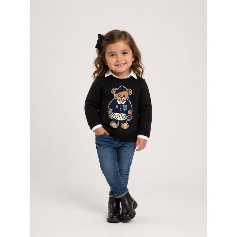 Suéter Blusa Urso Ted Infantil Tricô Tendência