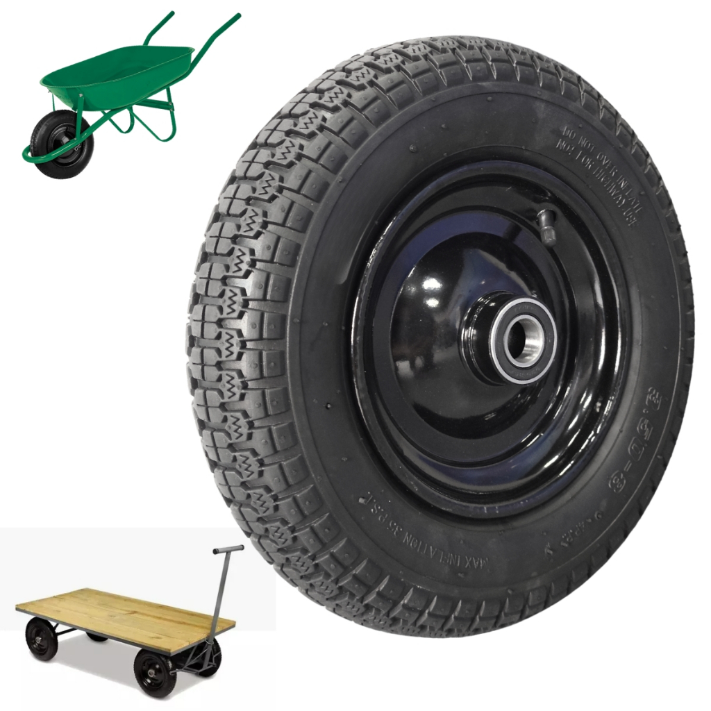 Pneu Completo 3.50-8 Carrinho De Mão Carga Carriola Aro 8