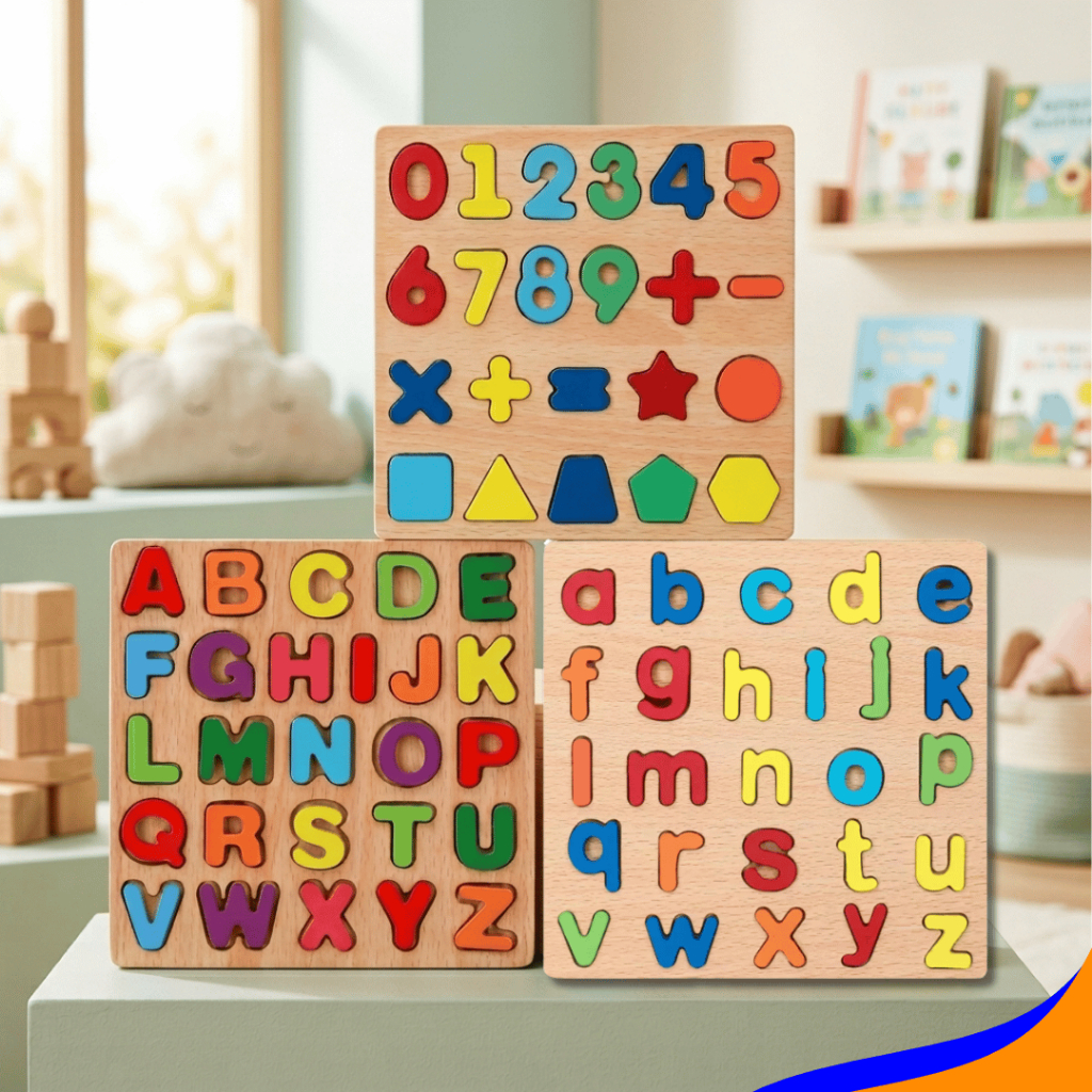 Brinquedo Educativo Premium – Alfabeto, Números e Formas Geométricas para Crianças