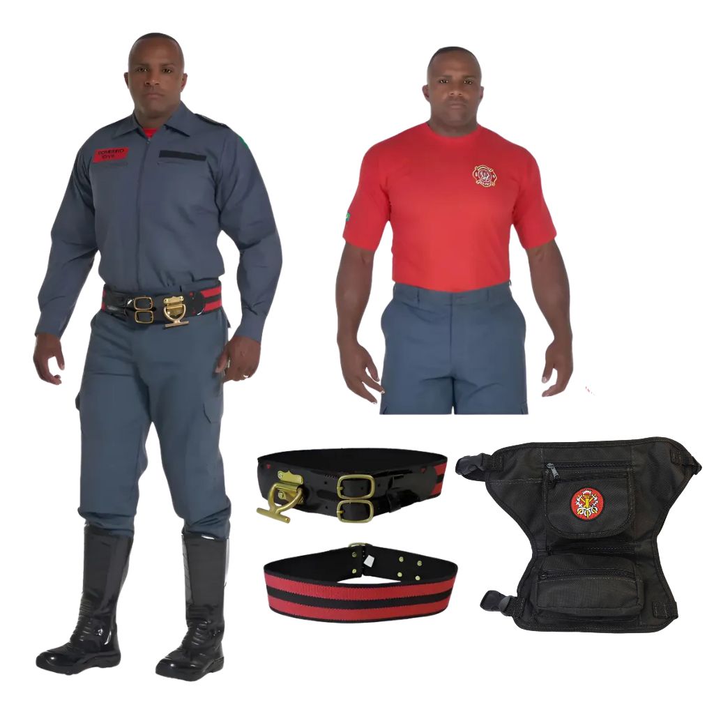 Kit Farda Profissional RipStop + Camiseta E Bolsão De Perna
