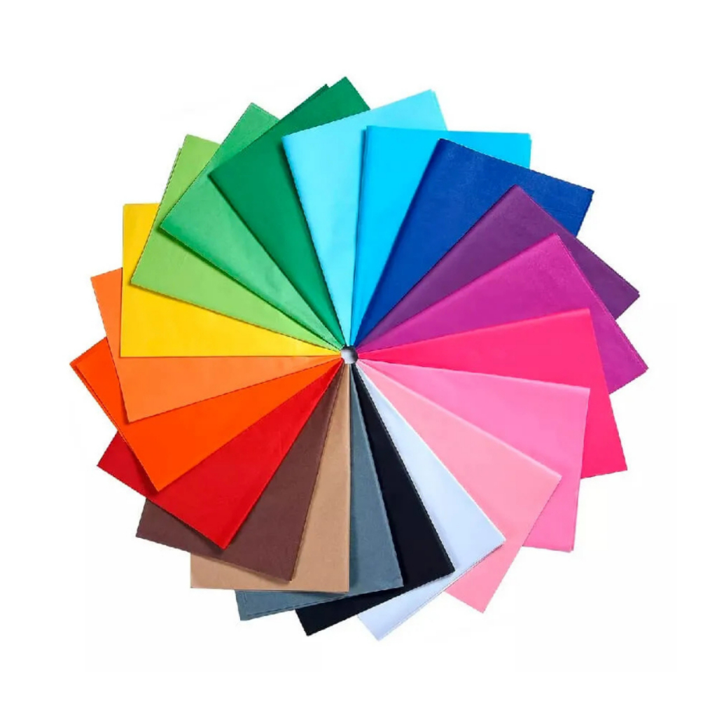 Papel Seda 35x50 cm Colorido/Branco 50, 100 ou 200 Folhas Artesanato Embalagem Pipas