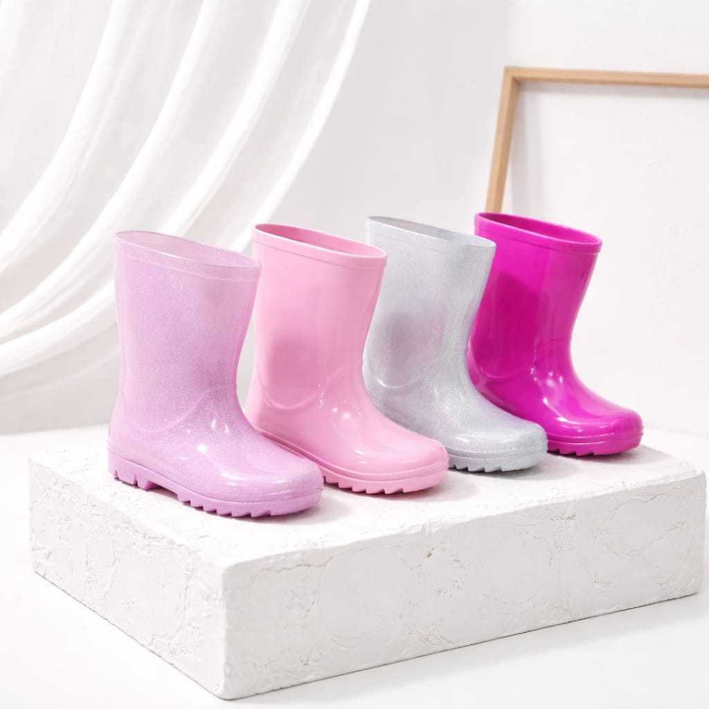 Galocha Infantil Unissex Botinha De Chuva Cano Longo Para Meninas Kids Moderno