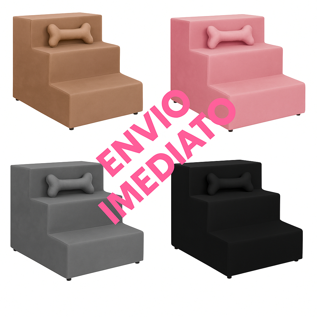 Envio Imediato - Escada Para Cachorro Gato Pet 3 Degraus