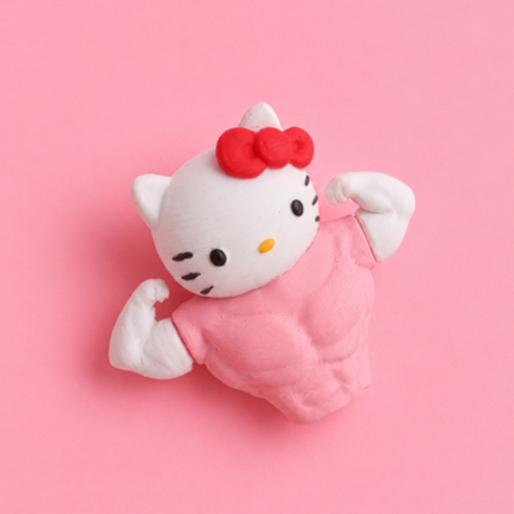 Chaveiro Hello Kitty Maromba/Musculosa - Chaveiro Academia - CHAVEIRO TREINO/FITNESS