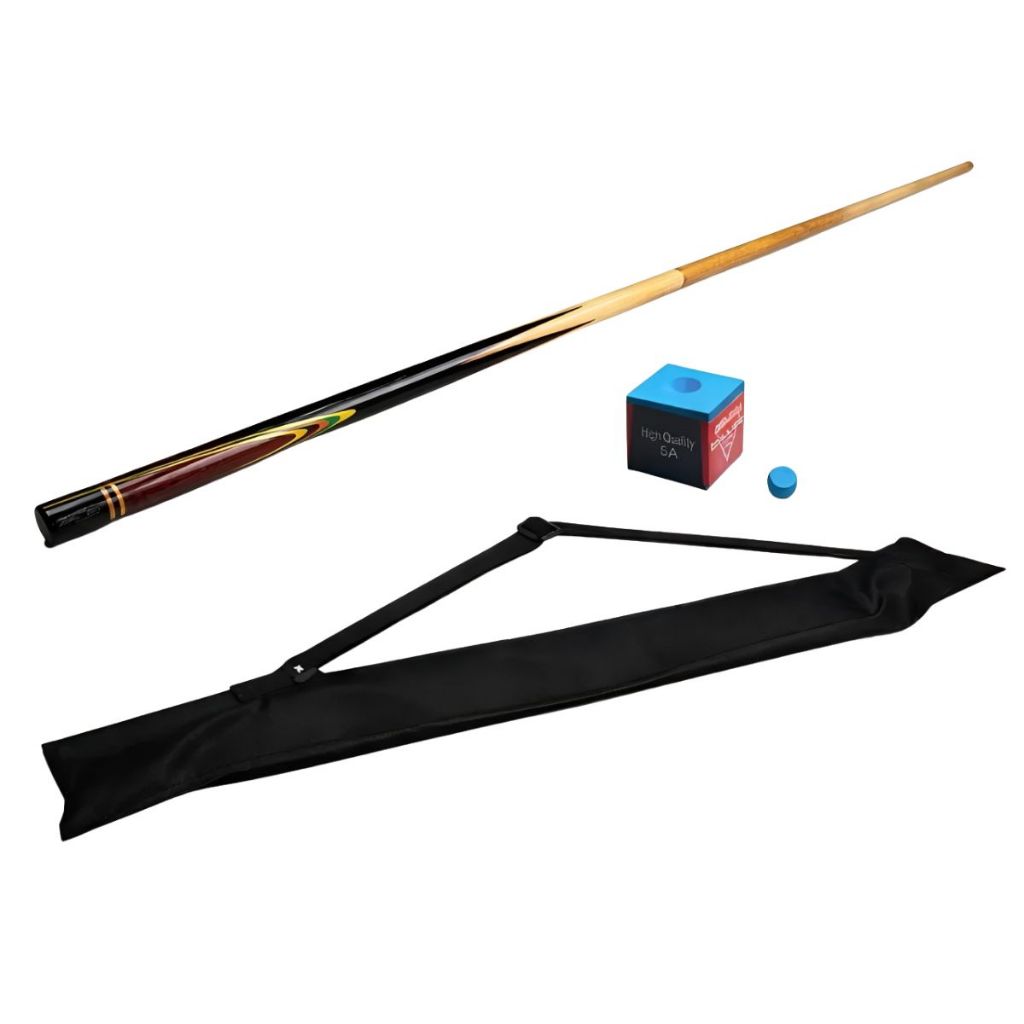 Taco Para Sinuca Snooker Bilhar Rosca 146 cm + Bolsa + Giz + Ponta