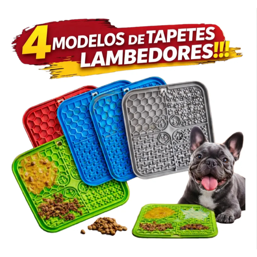 Tapete De Lamber Cães E Gatos Alimentação Lenta Com Ventosa