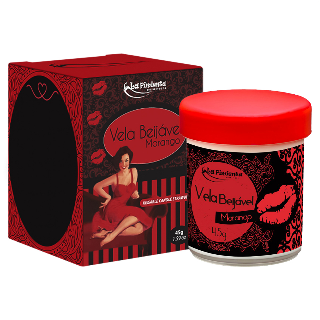 Vela Sensual Beijável Massagem Excitante Esquenta Estimula Relaxa Corpo Casal Fetiche Prazer SexShop