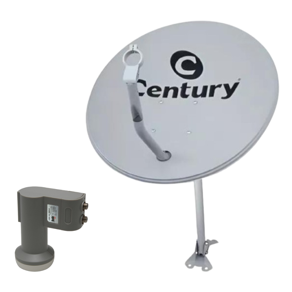 Antena Digital Parabólica Vivensis 60cm Ku 5g + Lnbf Duplo