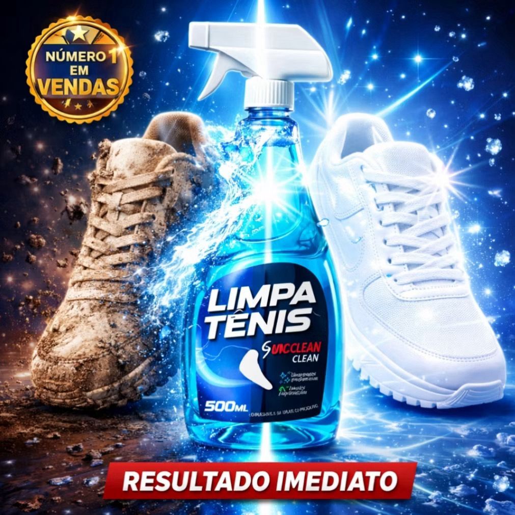 Limpa Tênis Spray Profunda Premium Limpeza 500ml Fácil de Usar - Limpeza Profunda perfumado nao danifica tecidos.