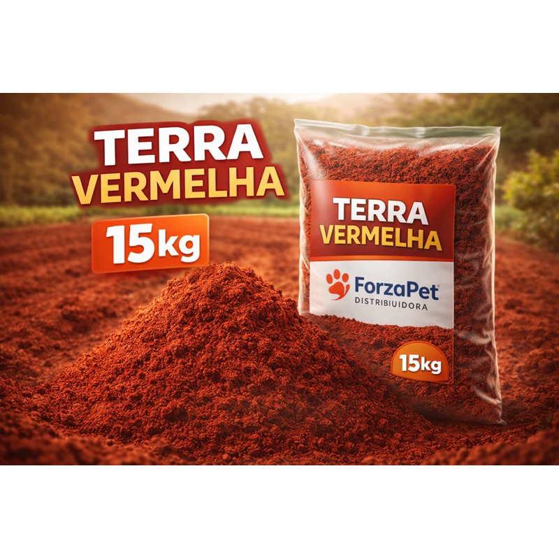 Terra Vermelha Natural 12kg Premium Para Plantas Hortas Jardins Solo Rico