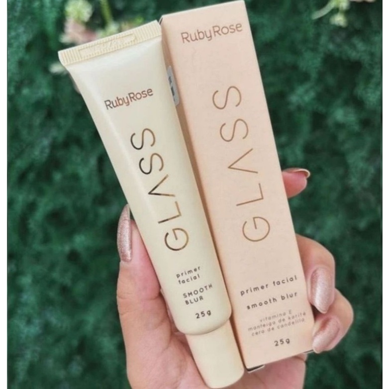 Primer Facial Ruby Rose Smooth Blur Glass Efeito Blur Disfarça Poros Fixa Maquiagem Glow