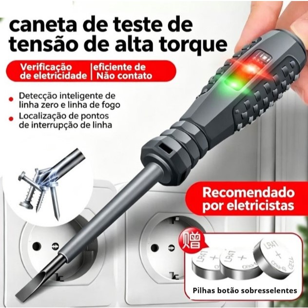 Caneta Testadora Elétrica PEONYHOME , Ferramenta Para Eletricista Com Chave De Fenda Indicadora , Indução Inteligente