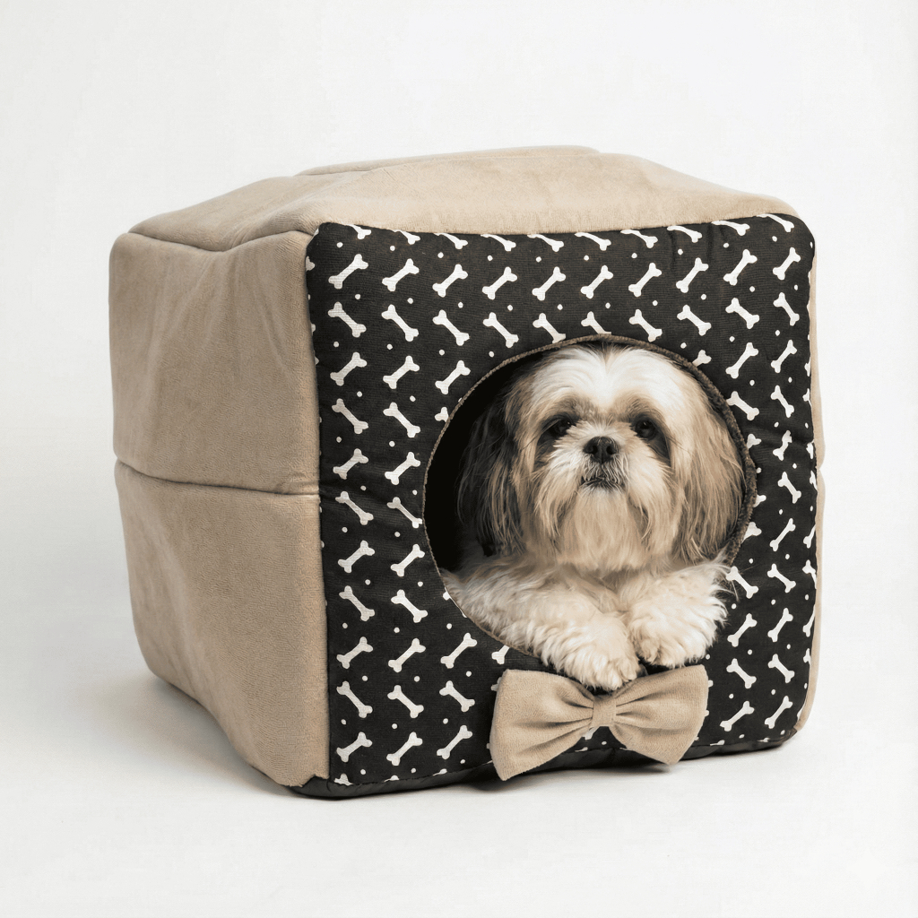 Cama Toca Iglu 3 em 1 para Cachorro e Gato Tamanho P M G