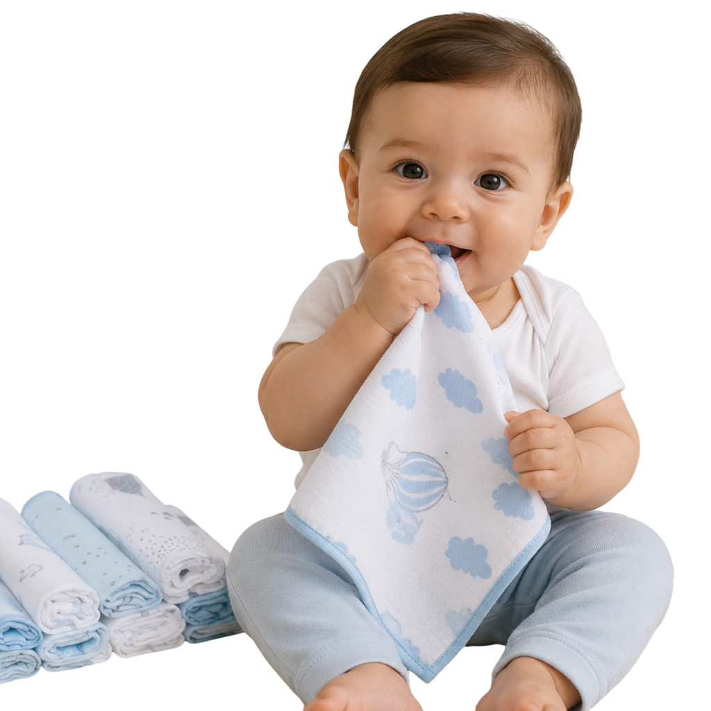 Fraldinha Paninho De Boca Papi Soft 28 Cm X 28 Cm Babete Bebê 06 Unidades