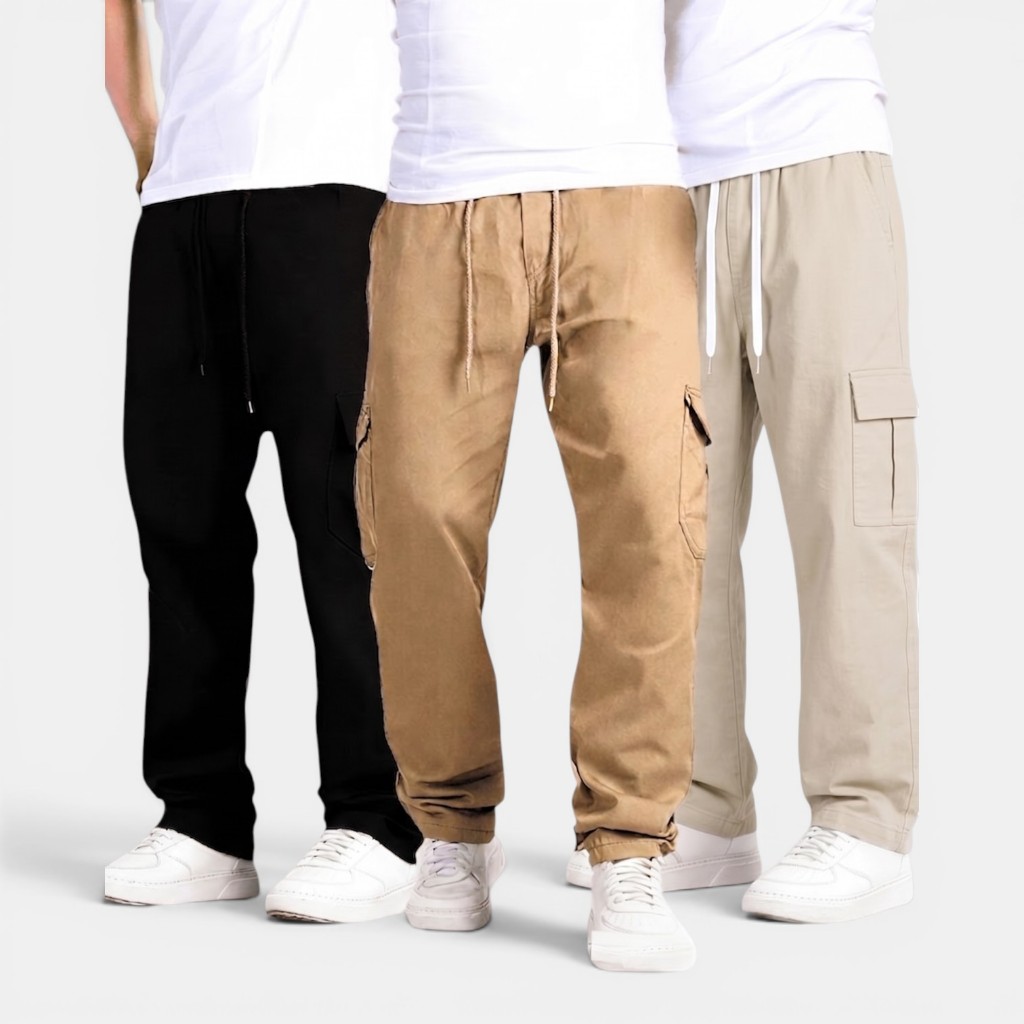 Calça Cargo Masculina 6 Bolso Skate Premium Streetwear