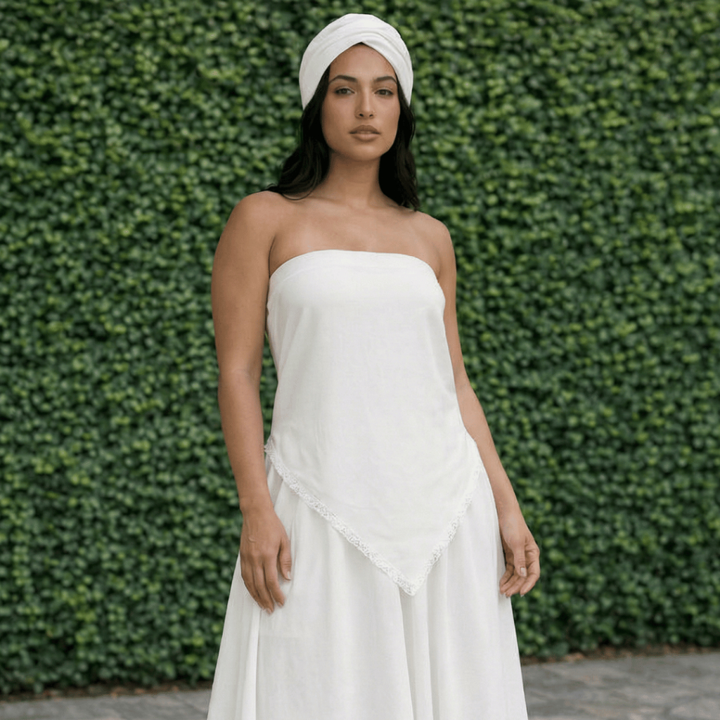 KIT Pano de Cabeça (OJÁ) + Pano de Costas Umbanda-Candomblé Ração Luxo Renda Envio Imediato
