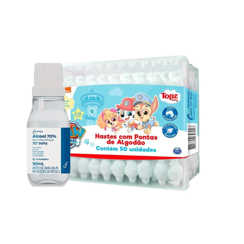 Kit Higiene Coto Umbilical Bebê Infantil Patrulha Canina Recém Nacido