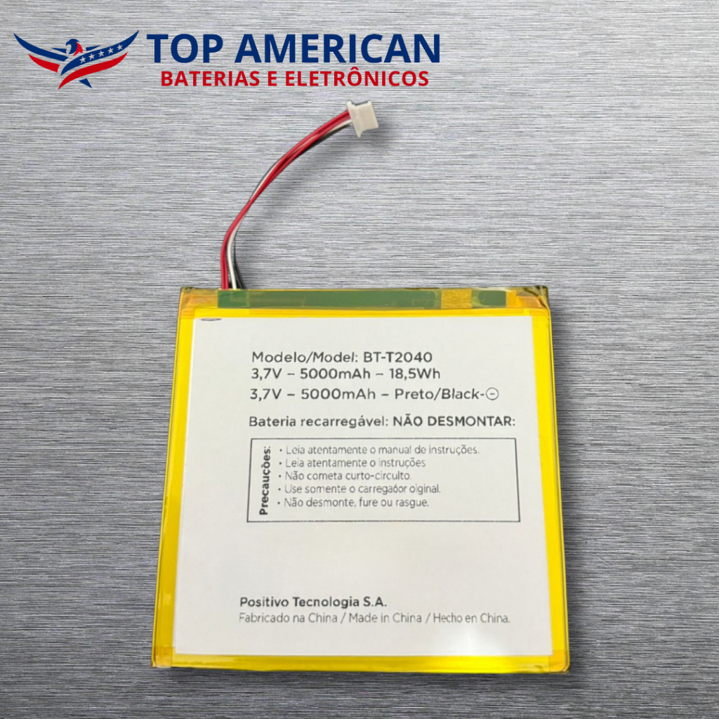 Bat tablet Positivo Q10/BT-T2040 /3,7V-5000MAH-1 8,5WH/ + NF + Entrega Direta