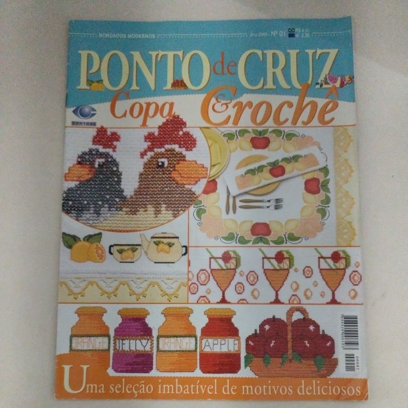 revista ponto cruz. bordados. vagonite e croché. valor unitário.