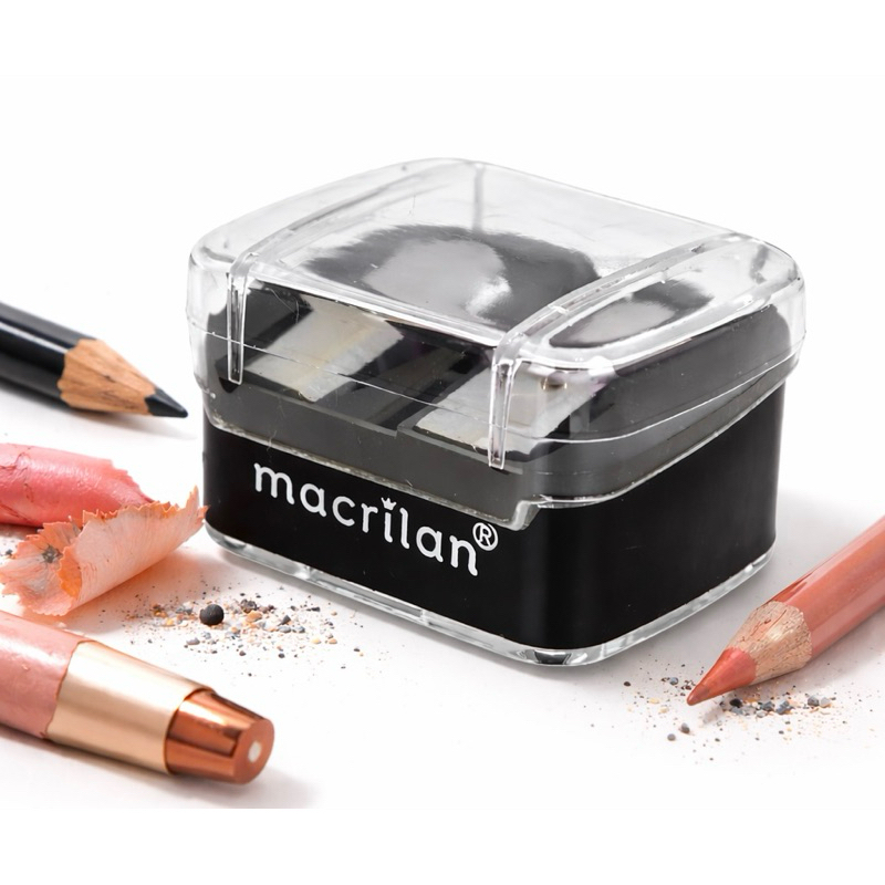 Apontador Lapis Macrilan  Universal / Apontador Duplo 1/2/4uni / Para Maquiagem / Entrega Imediata