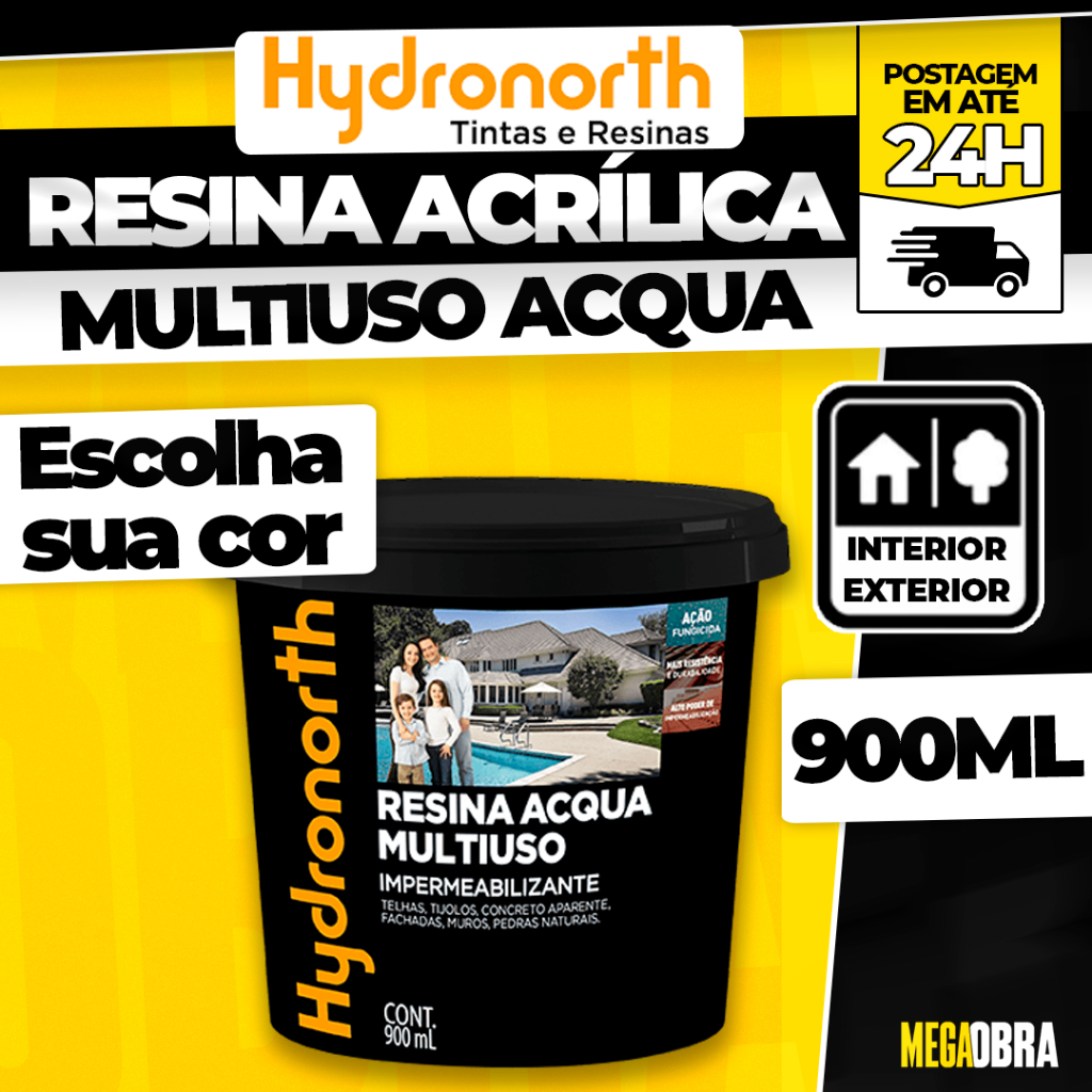 Resina Acrilica Multiuso Acqua Hydronorth Balde 900 ML