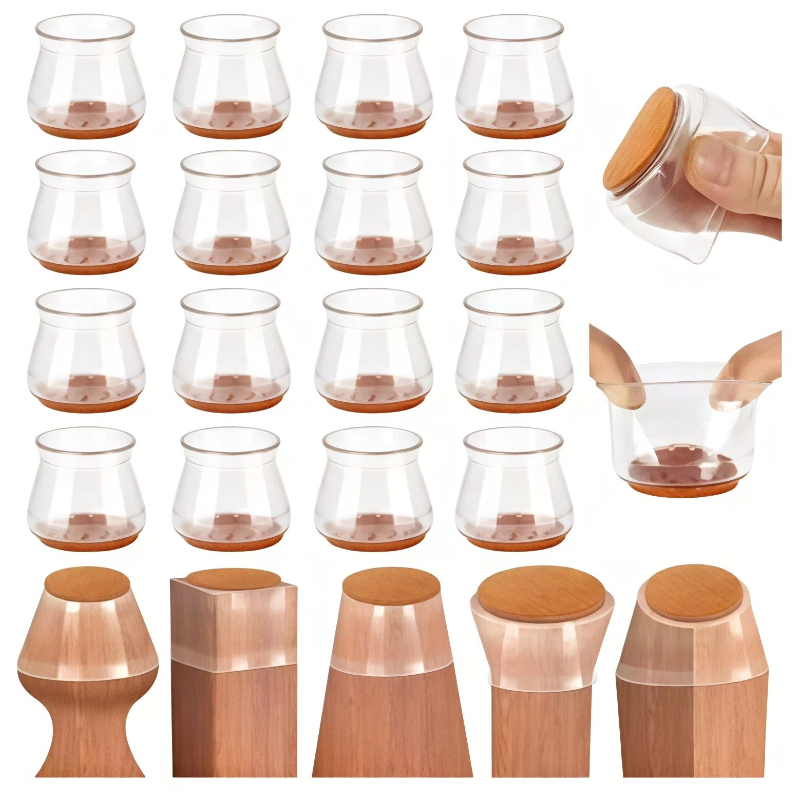 Kit 4/12/24 Peças Protetor Para O Pé Da Cadeira Mesa De Silicone