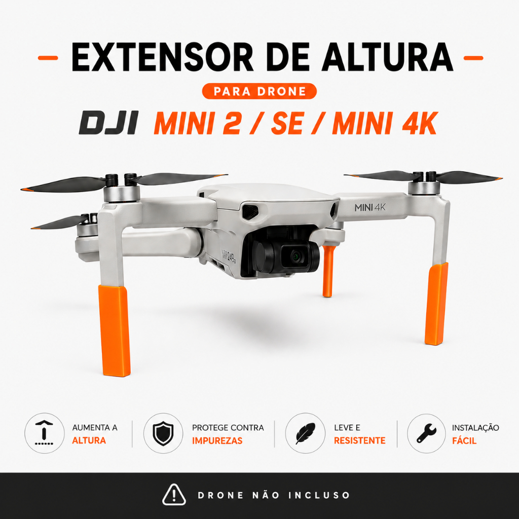 Extensor de Altura Para Drone DJI MINI 2-SE/ Mini 4K + Brinde DJI