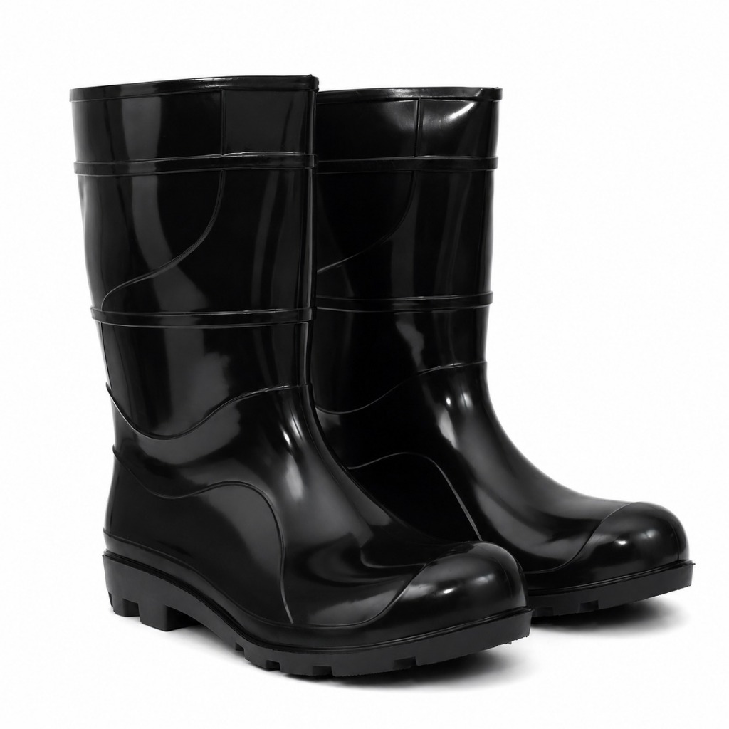 Bota Galocha Impermeável PRETA EPI PVC Proteção Chuva Motoboy Entregador Limpeza ENVIO IMEDIATO !
