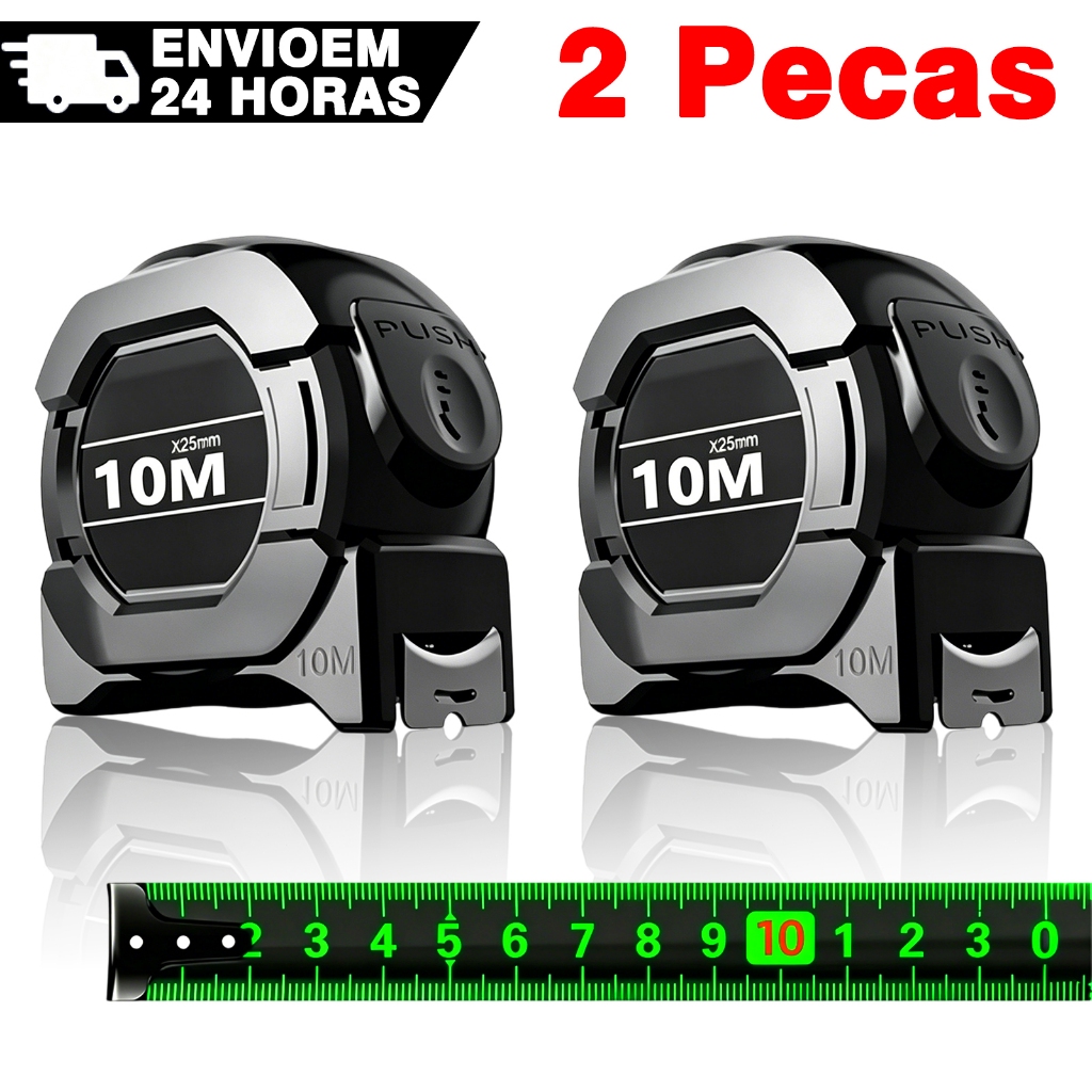 1 Peças /2 Peças Trena Profissional Fita Métrica Fluorescente Com Trava 5M/7.5M/10M Alta Precisão  Resistente A Quedas