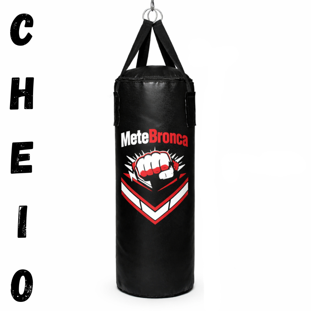 Saco De Pancada 70cm Profissional Cheio Pronto Para Uso Boxe Karate Mete Bronca
