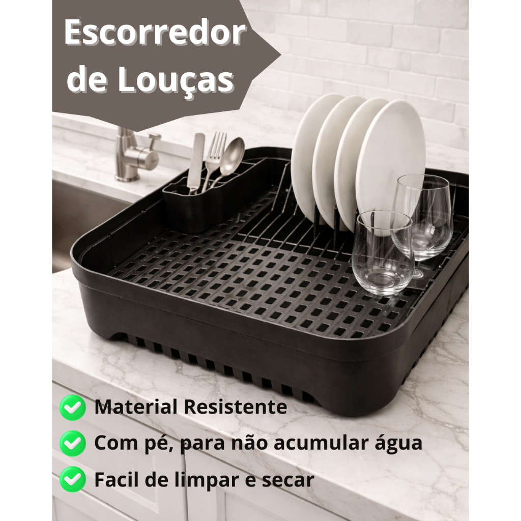 Escorredor de Louça Grande Multiuso – Resistente e Espaçoso