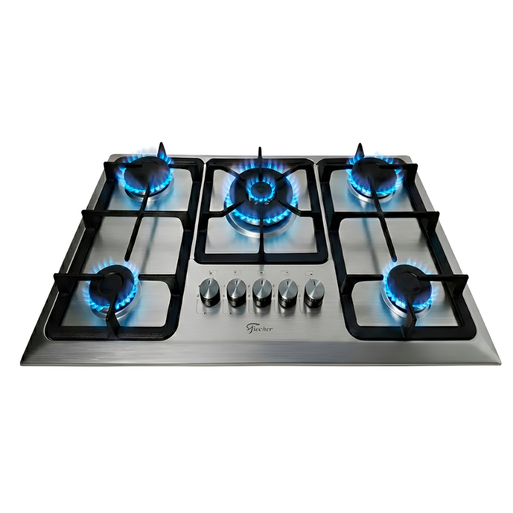 Fogão Cooktop De Embutir 5 Bocas A Gás Tripla Chama Fischer