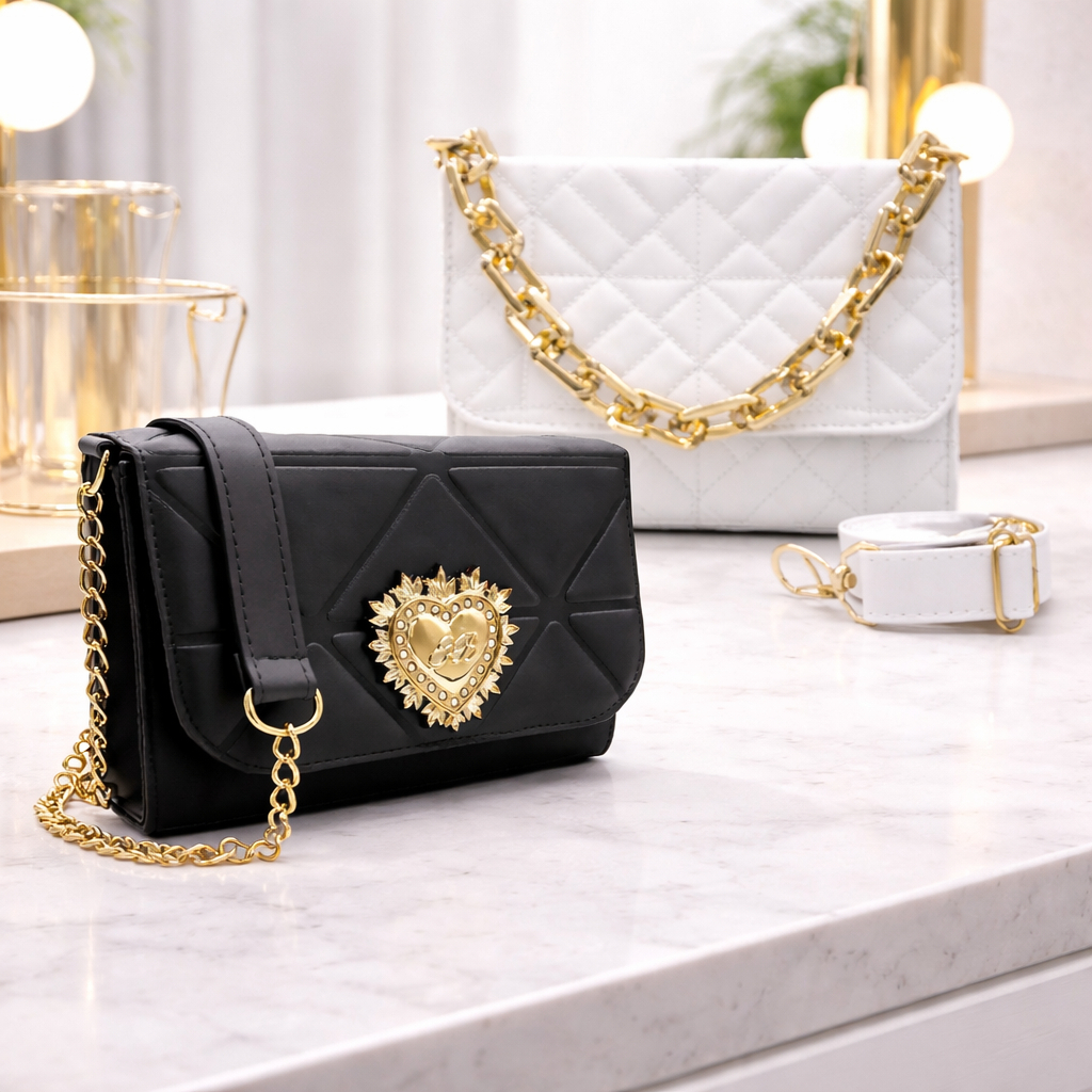 Kit 2 Bolsas Femininas Tiracolo | Elegantes, Compactas e Modernas