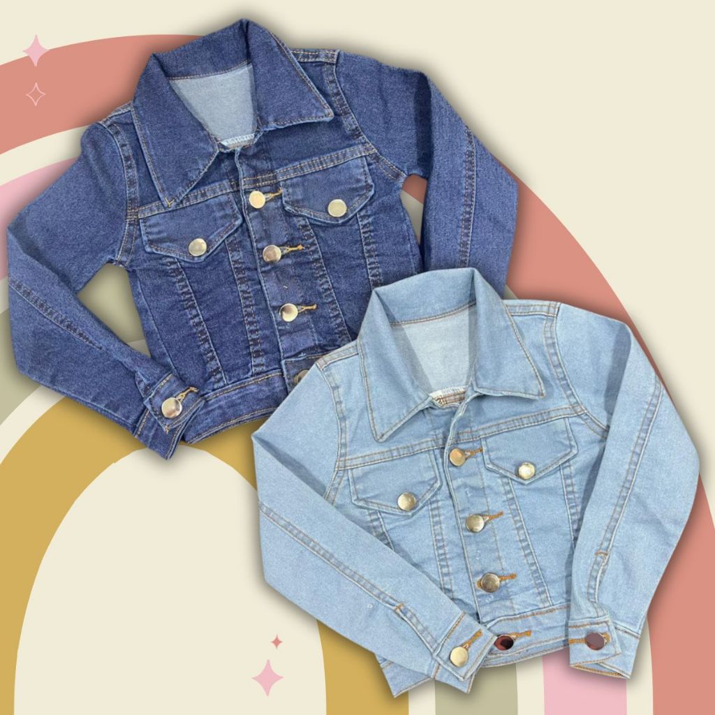 Jaqueta infantil masculina jeans manga longa menino promoção lycra criança