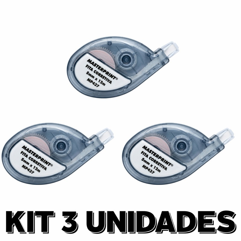 Fita Corretiva Masterprint 5mm X 6m Ergonômica Secagem Instantânea