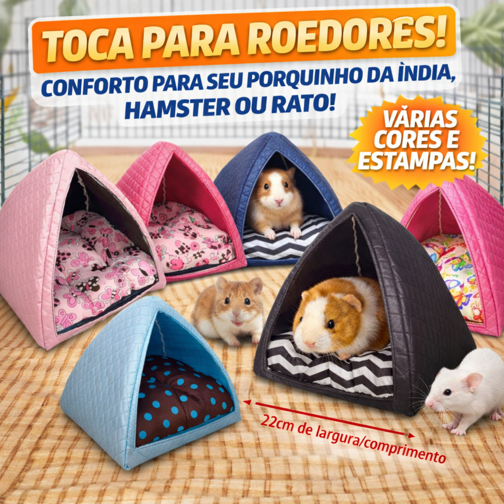 Toca cama porco da india hamster e ratos