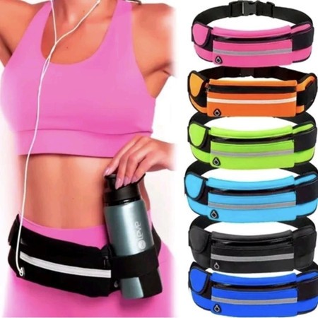Bolsa Pochete Unissex Esportiva Sem Volume Compacta Leve impermeável porta celular porta garrafa