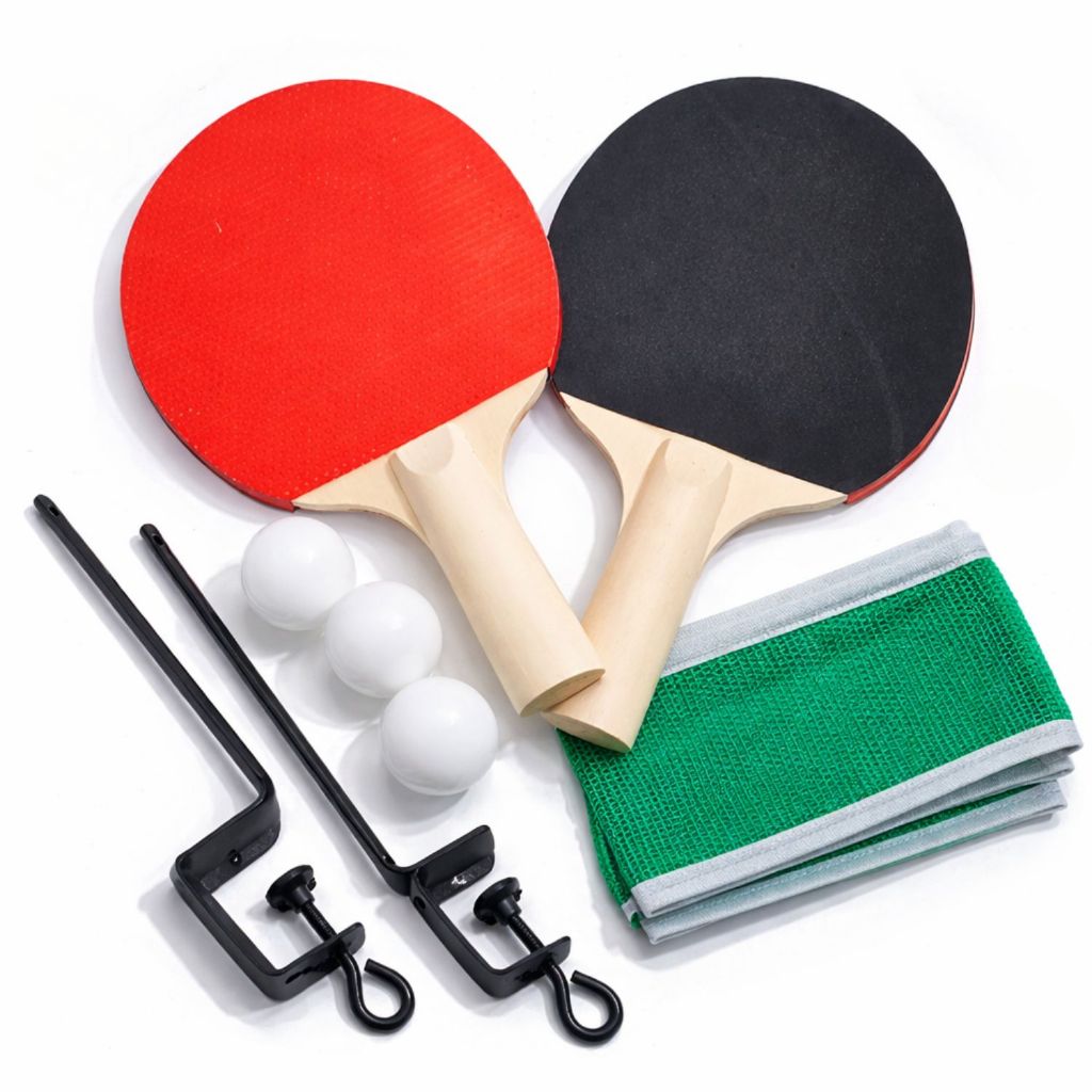 Kit Jogo De Ping Pong Tênis De Mesa 2 Raquetes 3 Bolinhas 1 Redinha Com Suporte Universal