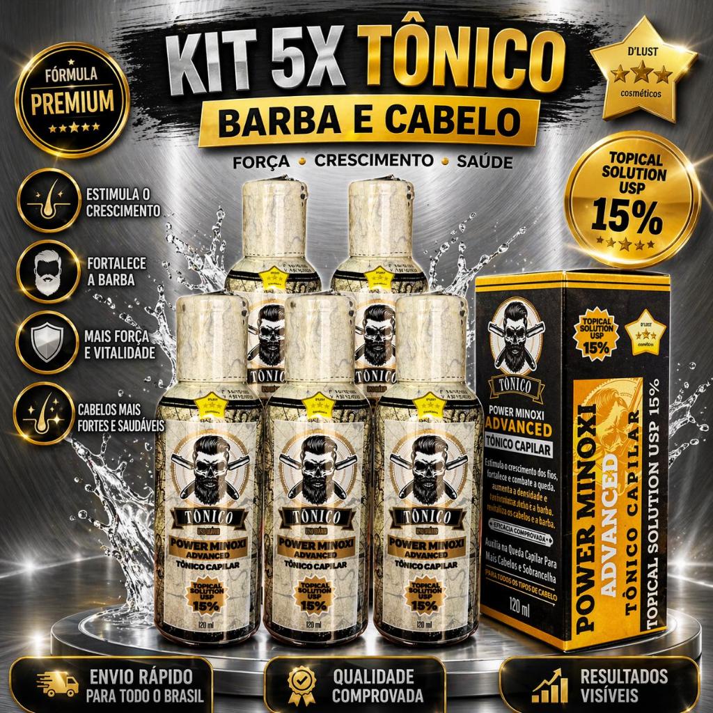 Kit 5 Barber Pro D"Lust 120ml