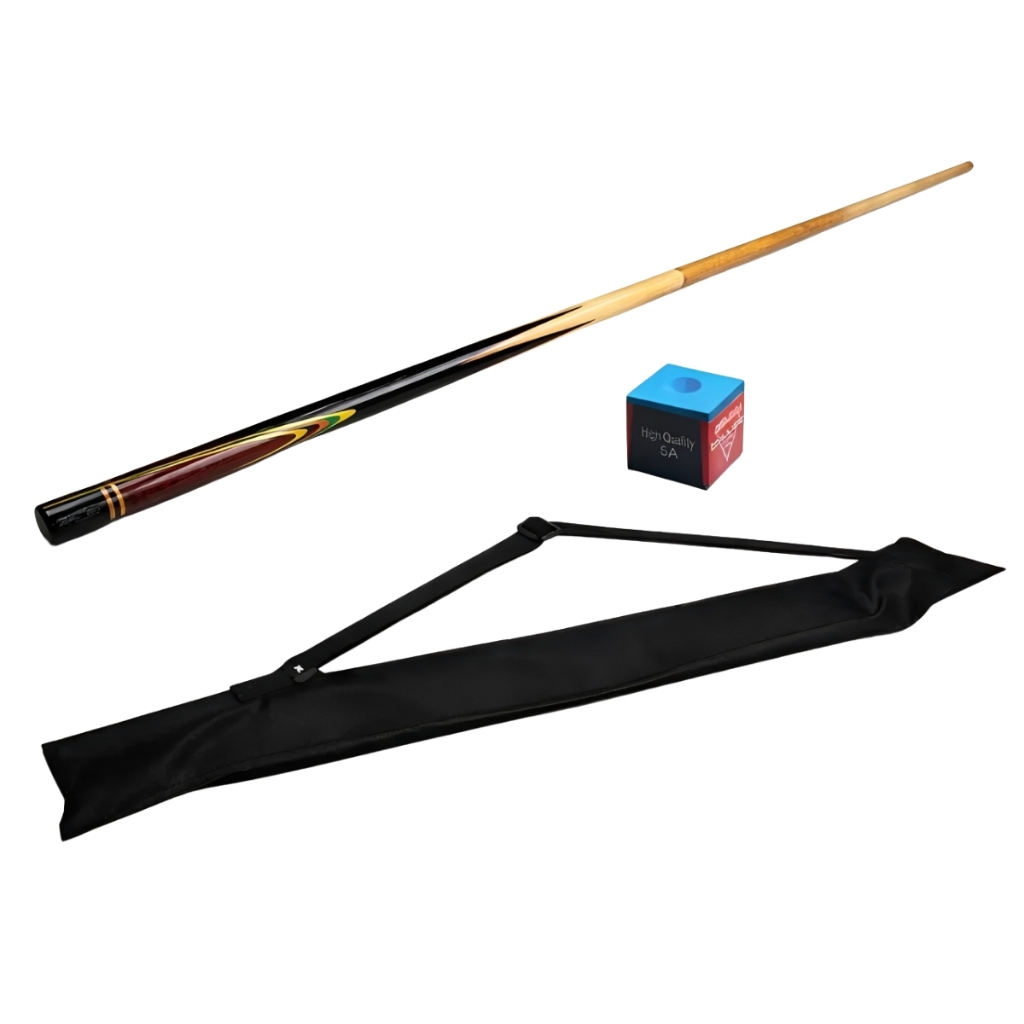 Taco Para Sinuca Snooker Bilhar Rosca 145 cm + Bolsa + Giz + Ponta