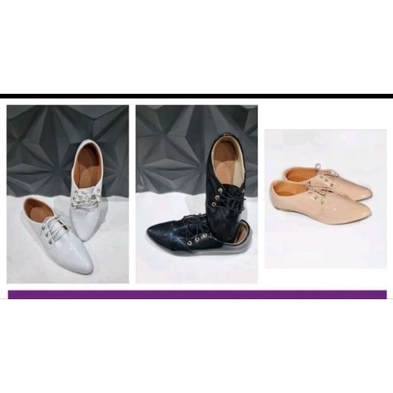 TÊNIS OXFORD HELENA FEMININO BICO FINO MODA CASUAL DIA A DIA KIT 3 PARES