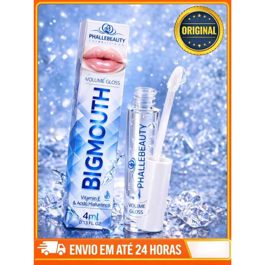 Gloss Labial para aumentar Volume Incolor Big Mouth Phállebeauty