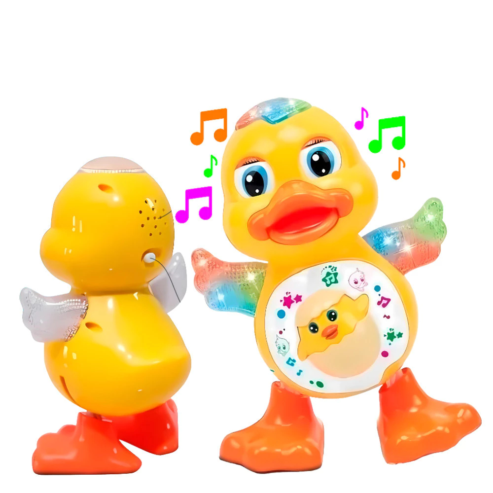 Brinquedo Pato Patinho Dançante Musical Dança, Anda, Mexe, com Luz E Som